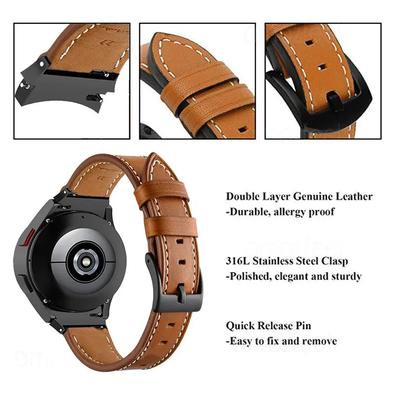 Bracelet de smartwatch en acier compatible avec Galaxy Watch 5 40mm 44mm et Watch 5 Pro 45mm, bracelet de montre élégant, accessoire | Sulvida