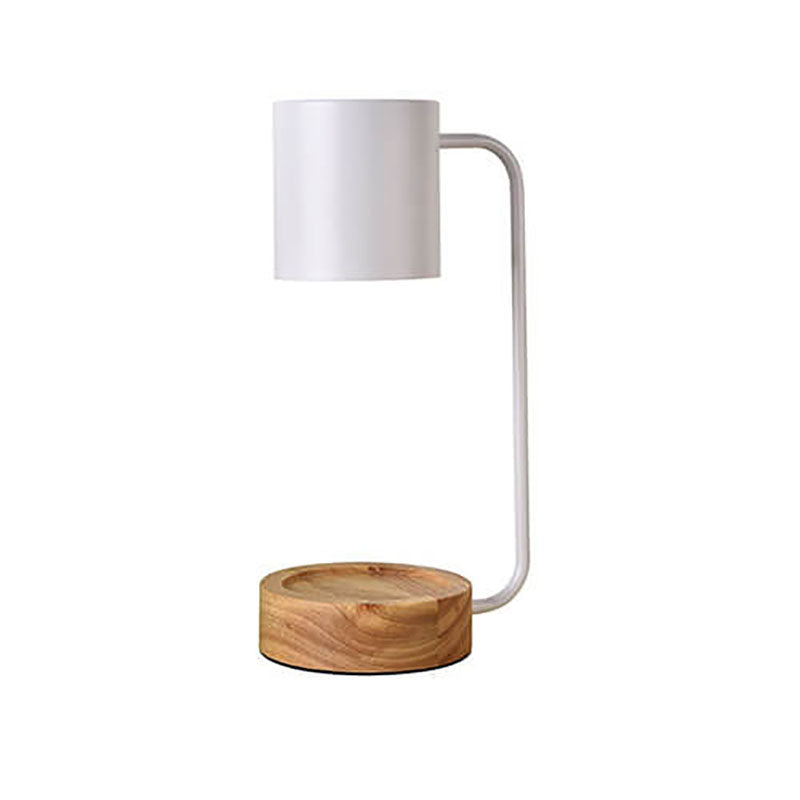 Houten tafellamp met dimfunctie en tijdklok voor slaapkamer woonkamer nachtkastje wandlamp modern design 33 cm | Sulvida