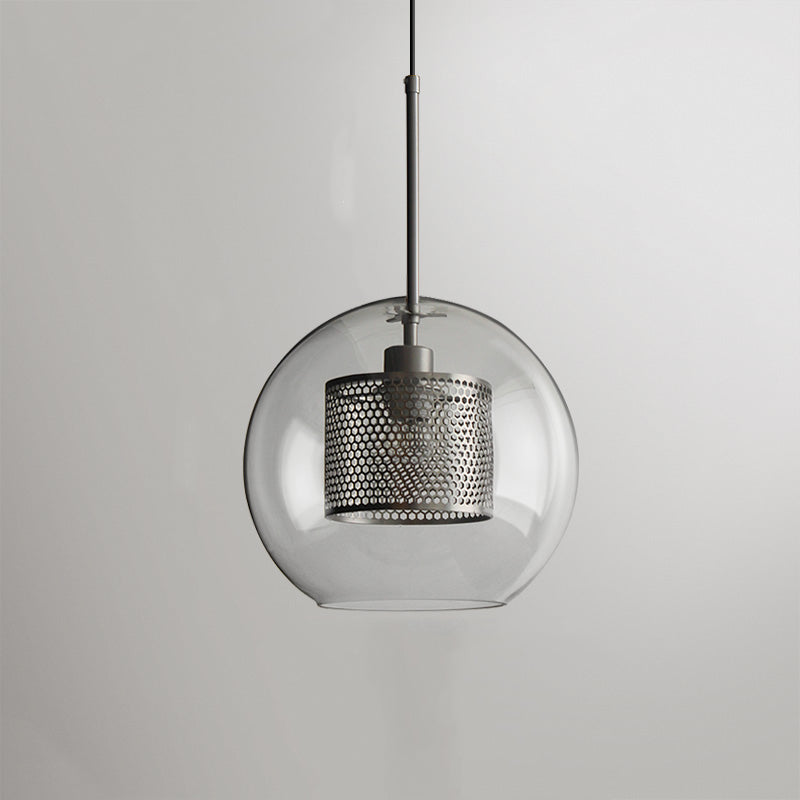 Glazen Hanglamp Bol Goud Cilinder Design Verlichting Woonkamer Eetkamer Slaapkamer Moderne Plafondlamp | Sulvida