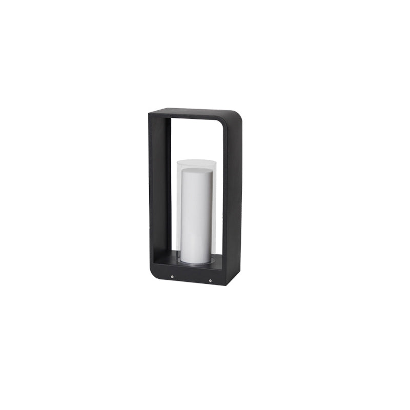 Tuinverlichting LED Vierkant Zwart RVS Acryl Frame Paal Lichtpunt Terras Pad Verlichting Outdoor 30-60cm | Sulvida