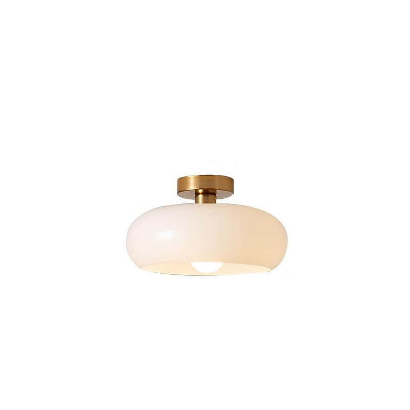 Glazen Hanglamp Bol Ø27cm Messing Pendant Light Eetkamer Woonkamer Hal Retro Ronde Plafondverlichting | Sulvida