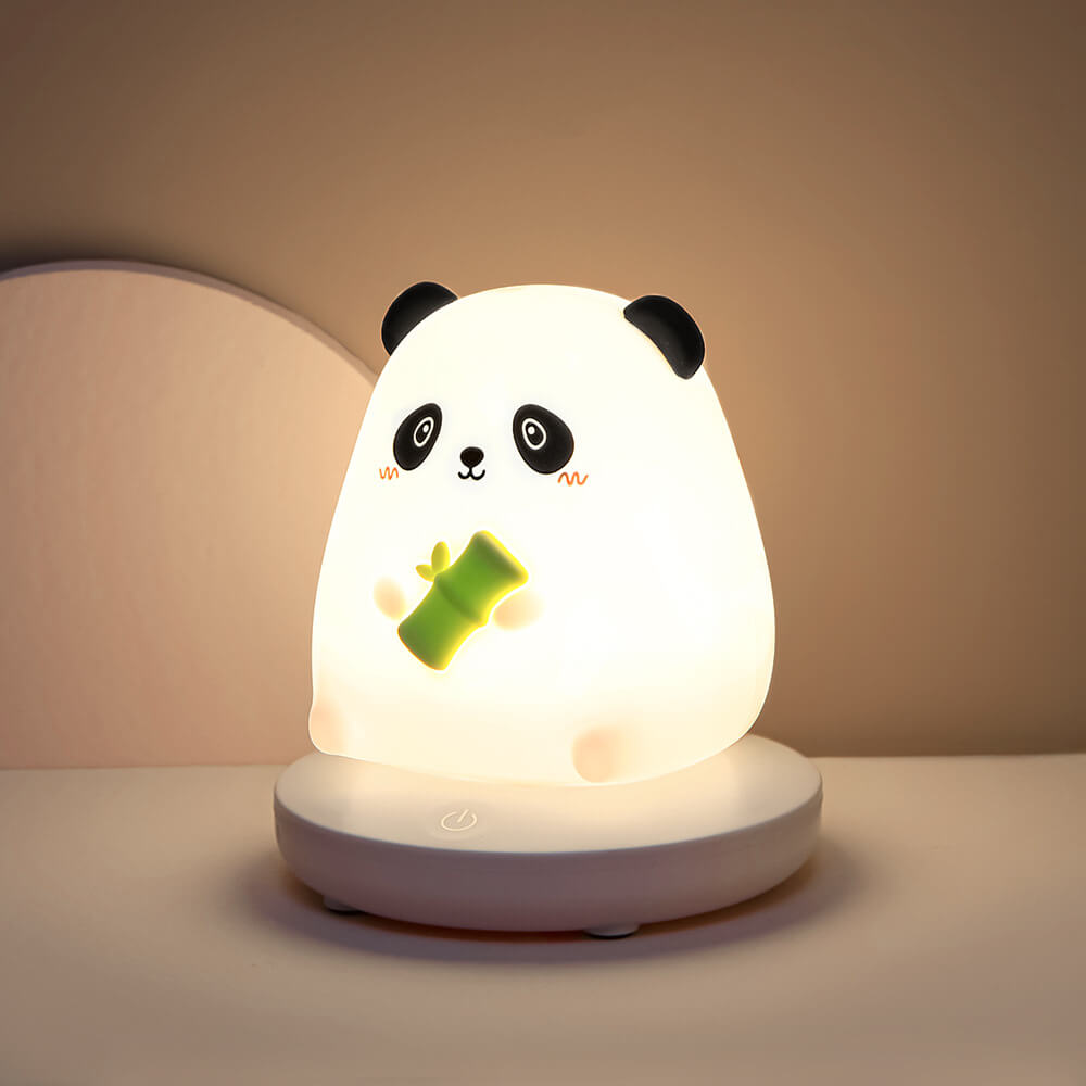 LED Nachtlampje Dierenfiguur Siliconen | Tijger Konijn Panda Varken Touch Bediening Soft Glow Kinderkamer Cadeau | Sulvida