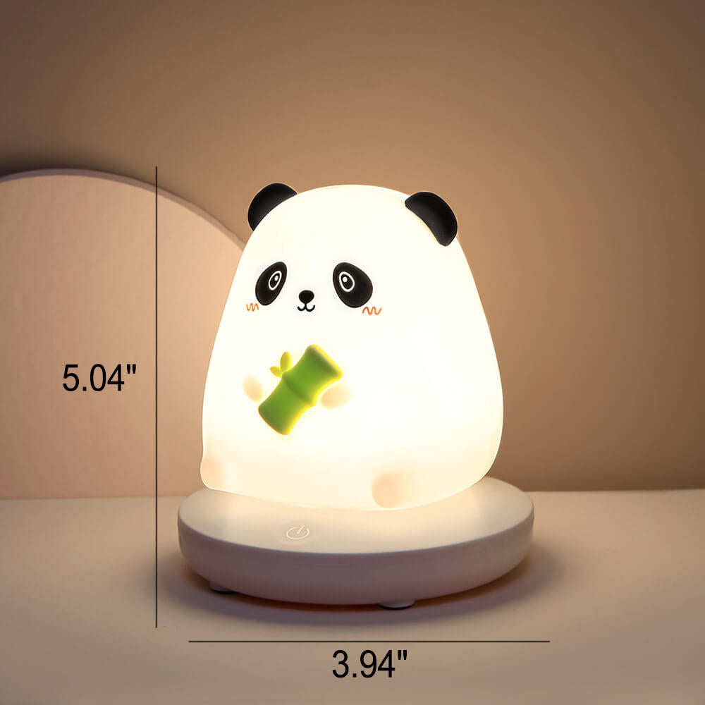 LED Nachtlampje Dierenfiguur Siliconen | Tijger Konijn Panda Varken Touch Bediening Soft Glow Kinderkamer Cadeau | Sulvida