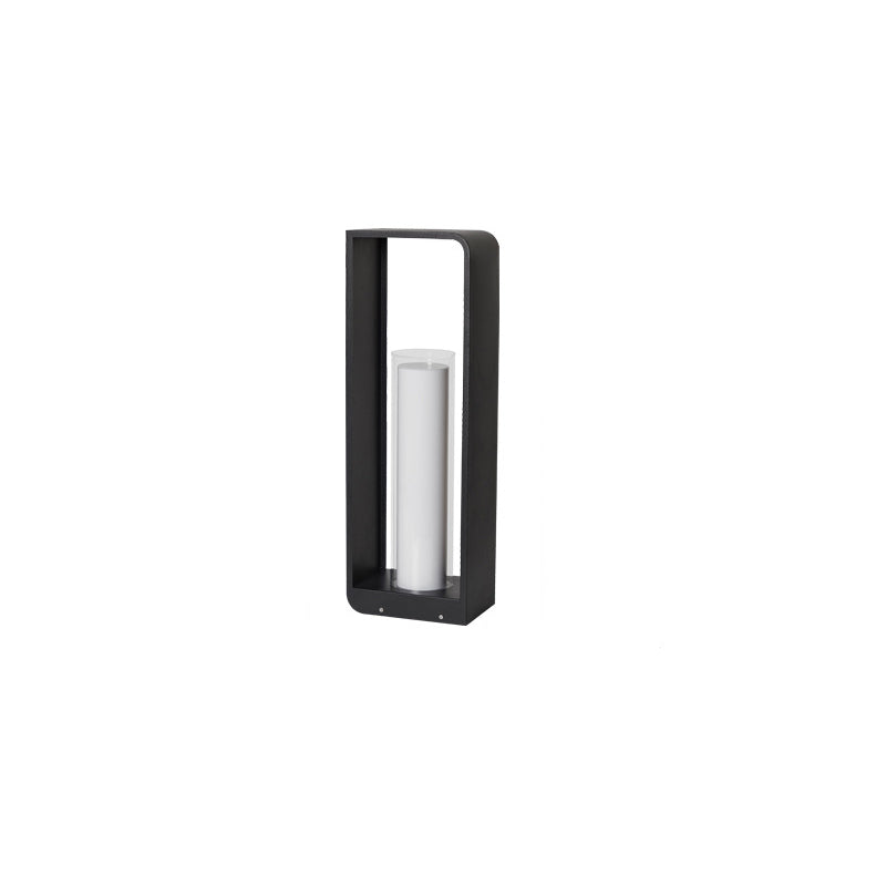 Tuinverlichting LED Vierkant Zwart RVS Acryl Frame Paal Lichtpunt Terras Pad Verlichting Outdoor 30-60cm | Sulvida