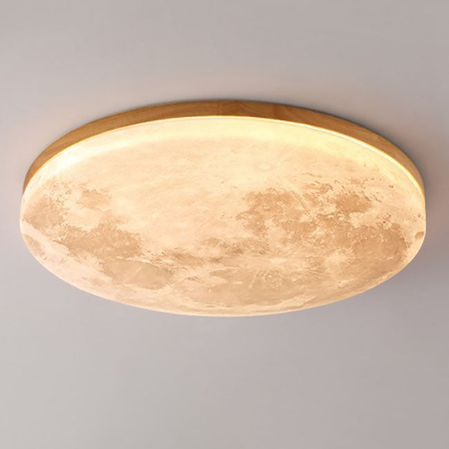 Plafondlamp Rond Hout LED Acryl Lichtbron Woonkamer Slaapkamer Sfeervol Minimalistisch Design Modern Interieur | Sulvida