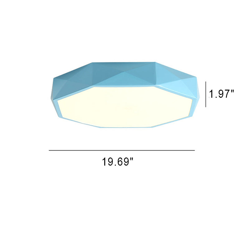 Scandinavische plafondlamp met geïntegreerde LED ijzer acryl abstract design modern interieur 3 maten 5 kleuren | Sulvida