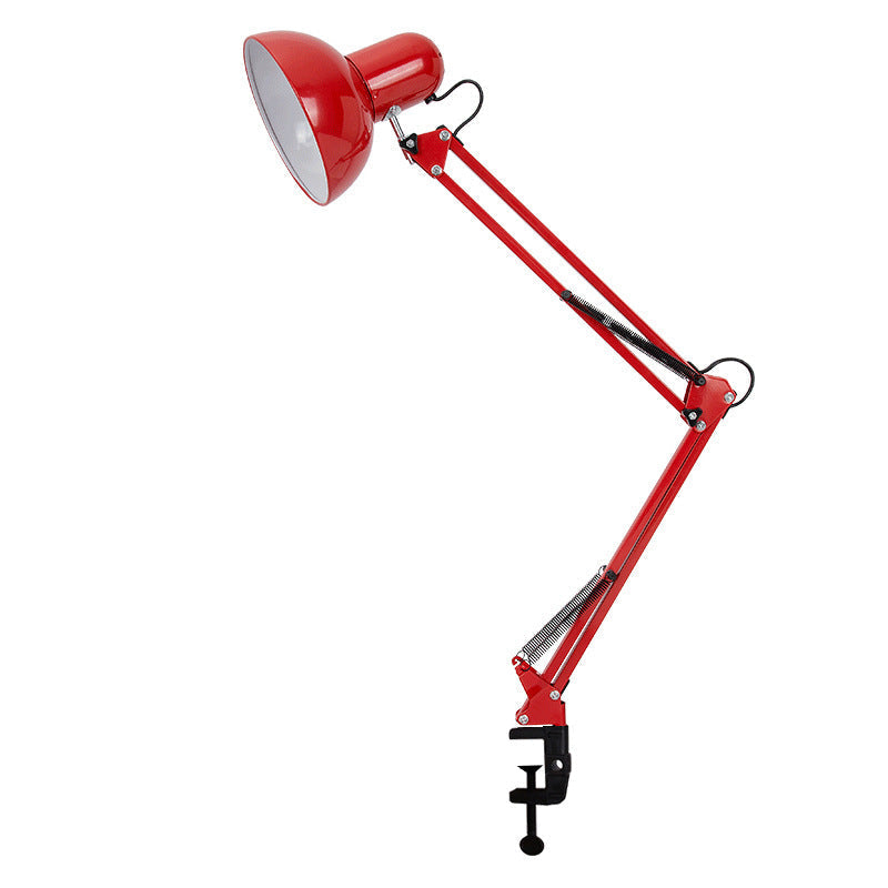 Verstelbare bureaulamp met clipbevestiging en zwenkarm voor slaapkamer werkkamer studeerkamer zwart wit | Sulvida
