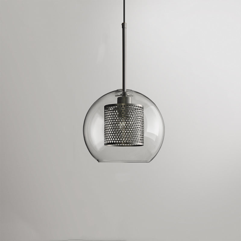 Glazen Hanglamp Bol Goud Cilinder Design Verlichting Woonkamer Eetkamer Slaapkamer Moderne Plafondlamp | Sulvida