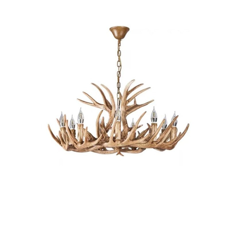 Kroonluchter Gewei Hars Metaal Vintage Rustiek Woonkamer Eetkamer Slaapkamer Hanglamp Landelijk Sfeerverlichting | Sulvida
