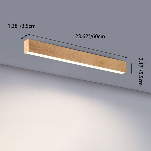 Plafondlamp LED met houtnerf aluminium strips modern minimalistisch strak design voor woonkamer slaapkamer | Sulvida
