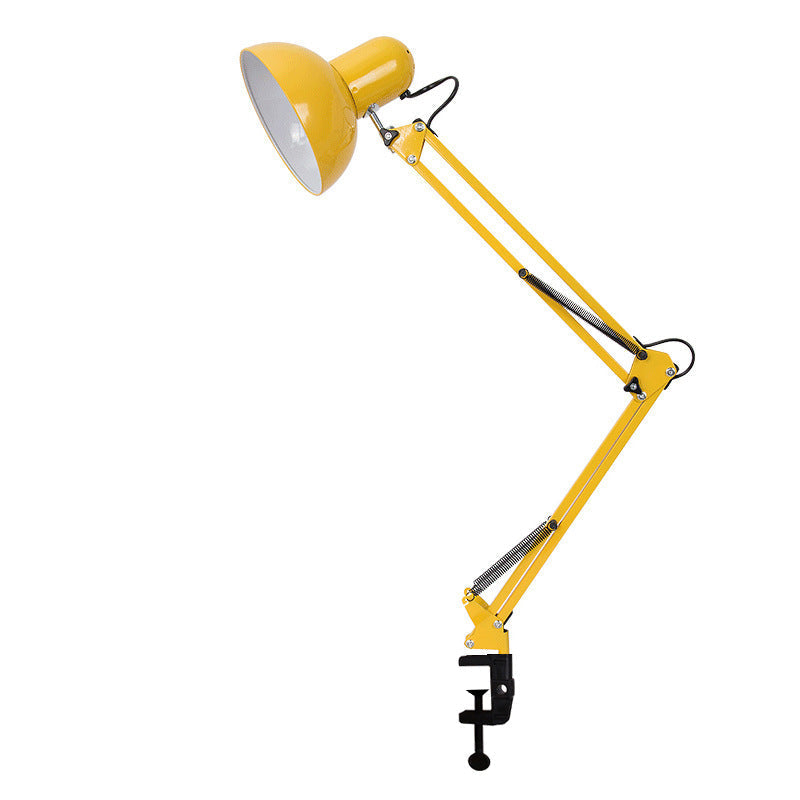Verstelbare bureaulamp met clipbevestiging en zwenkarm voor slaapkamer werkkamer studeerkamer zwart wit | Sulvida