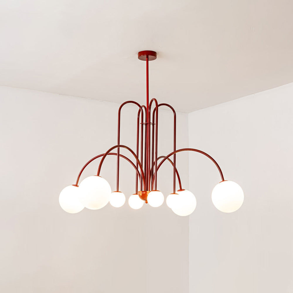 Hanglamp Vintage Metaal Glas Woonkamer Slaapkamer Instelbare Hoogte 6 8 12 Lichtbronnen Warm G9 Fitting | Sulvida