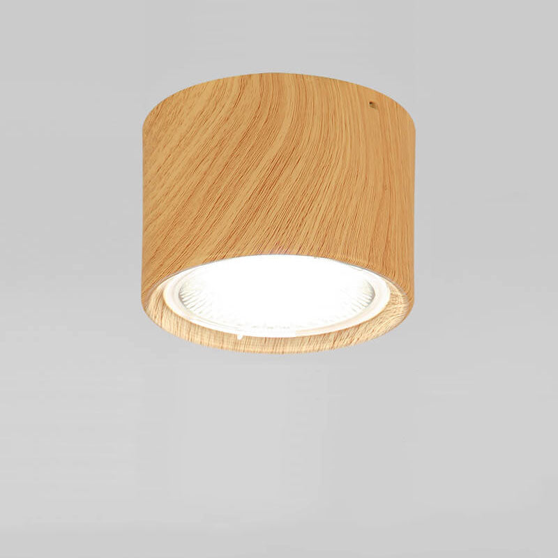 LED Plafondspot Cilinder Verstelbaar Mat Zwart Wit Houtkleur Modern Richtbaar Opbouwspot Binnen Licht | Sulvida