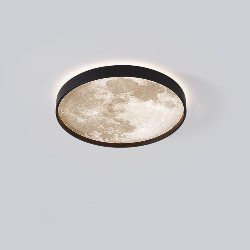 Ronde plafondlamp met LED ijzer acryl dimbaar zwart wit voor woonkamer slaapkamer moderne interieurverlichting | Sulvida