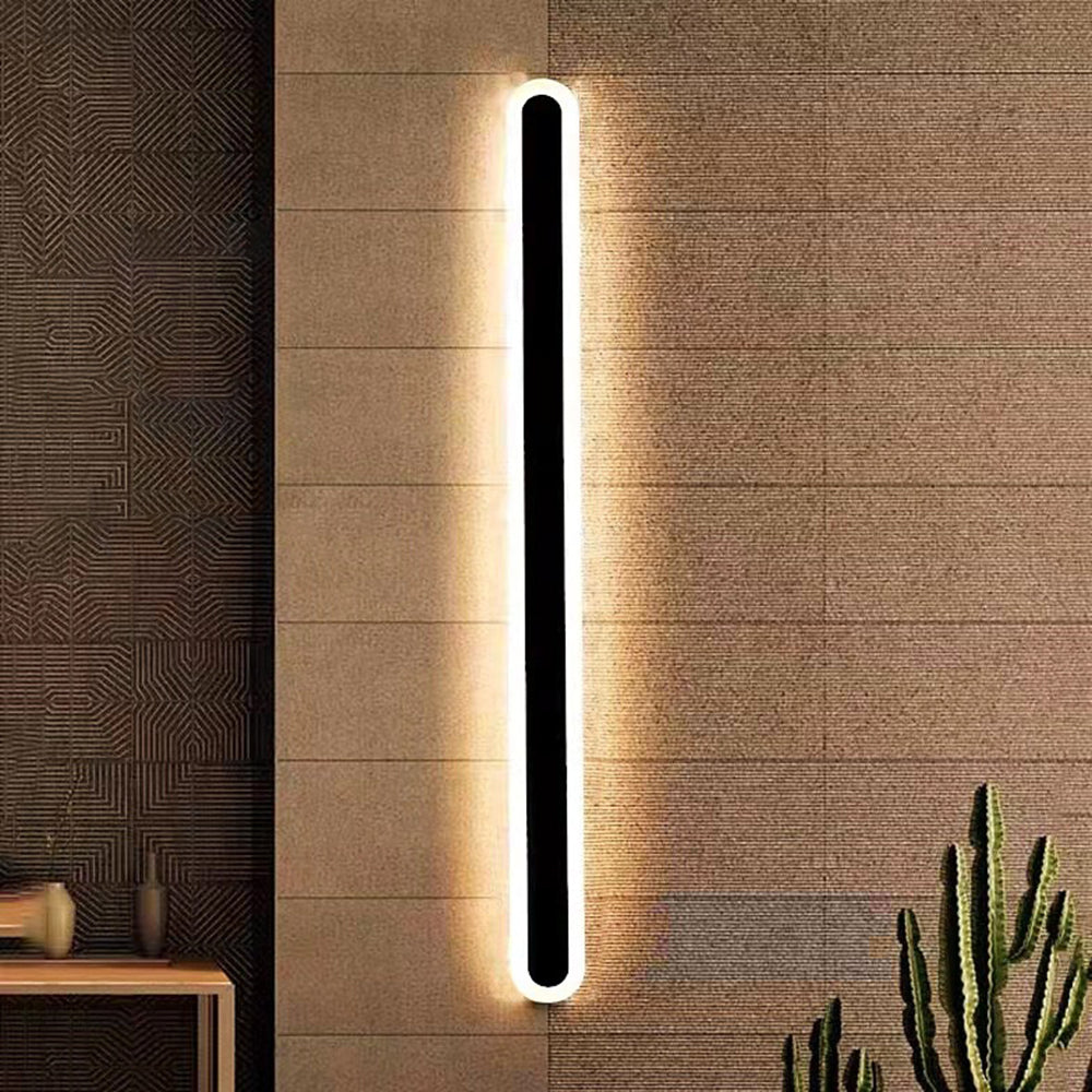 Ovale Buitenwandlamp LED Waterdicht IP65 Metaal Acryl Tuin Outdoor Wandverlichting Modern Design 40-220cm | Sulvida