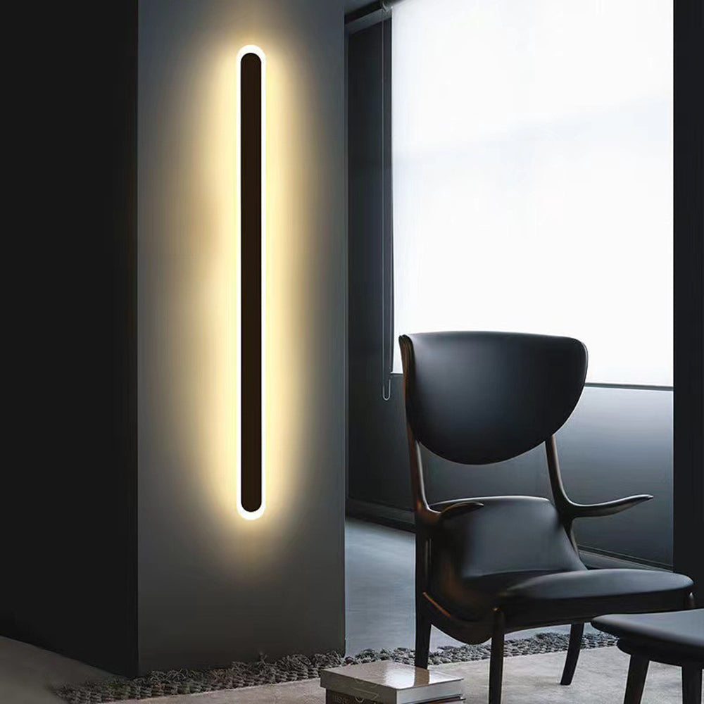 Ovale Buitenwandlamp LED Waterdicht IP65 Metaal Acryl Tuin Outdoor Wandverlichting Modern Design 40-220cm | Sulvida