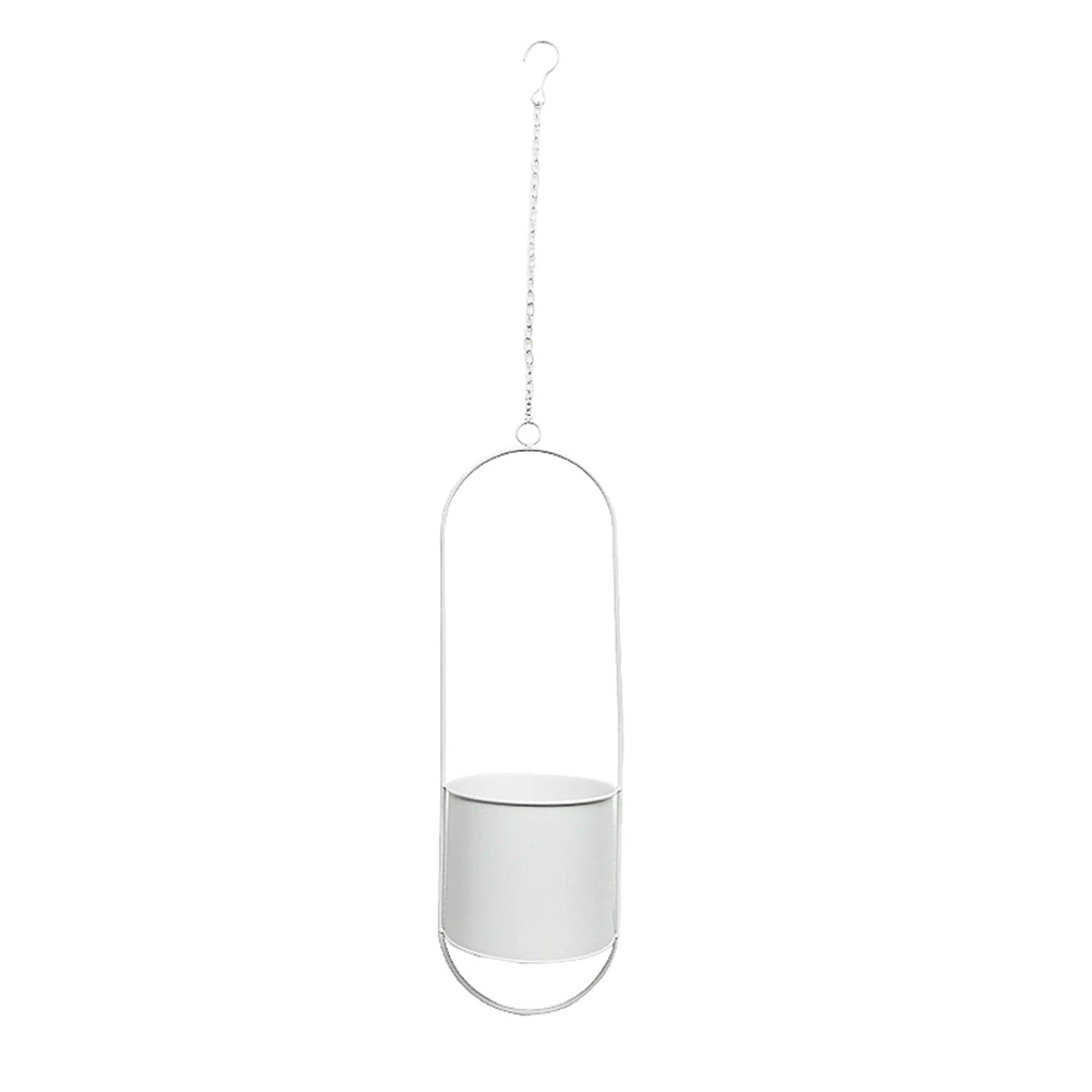 Geometrische Hangende Plantenpot IJzer Modern Goud Zwart Grijs Roze Groen Wit Cirkel Ovaal Kruidenhouder | Sulvida