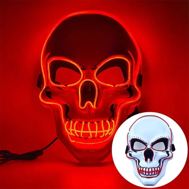 Verlicht Schedel Masker LED Volgelaat Halloween Cosplay Carnaval Feestartikelen Theater Mysterieus Griezel | Sulvida