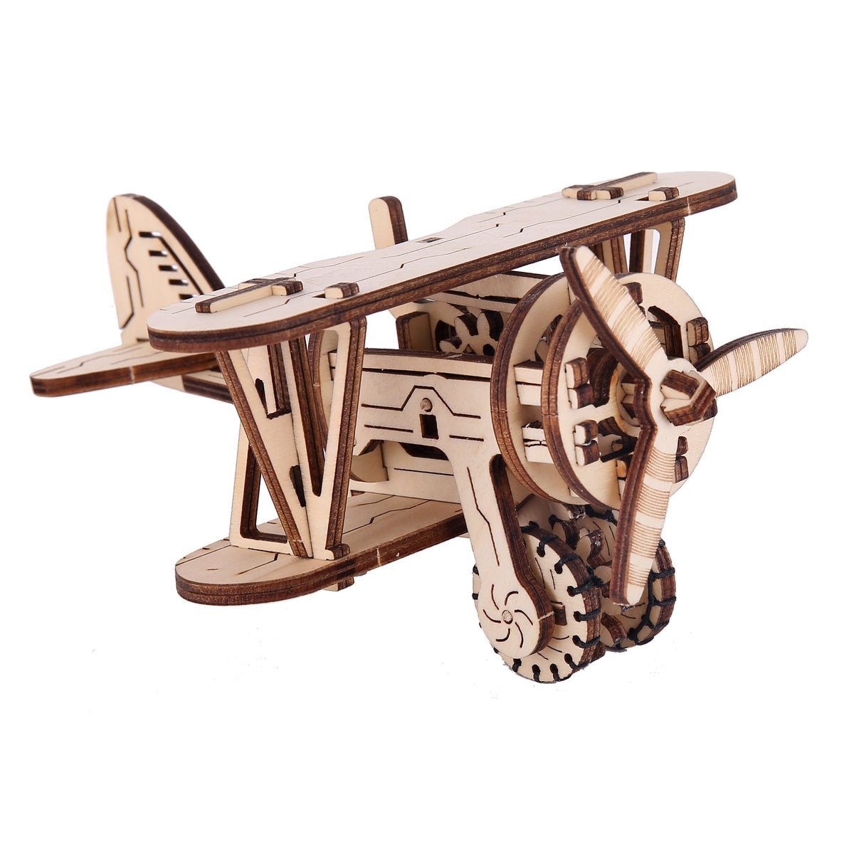 3D Houten Vliegtuig Bouwpakket Mechanisch Model Puzzel Cadeau Decoratie Volwassenen DIY Zelfbouw Creatief | Sulvida