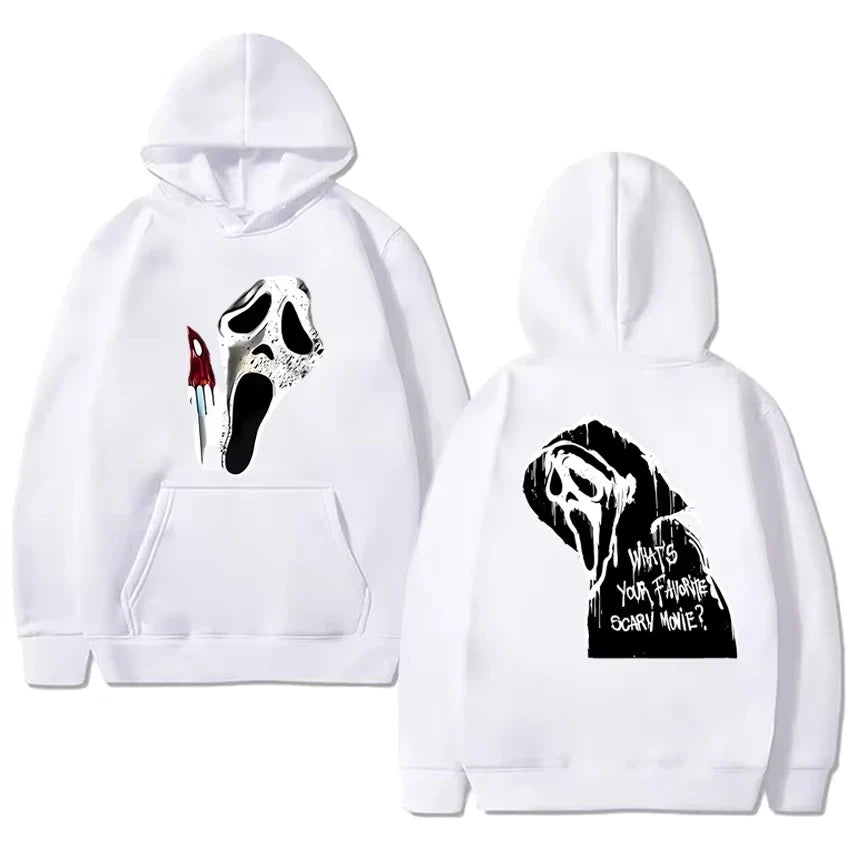 Hoodie met Dubbelzijdige Opdruk Unisex Fleece Trui Gothic Streetwear Casual Sweatshirt Mannen Vrouwen | Sulvida
