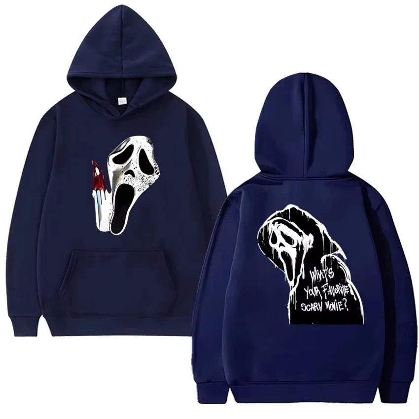Hoodie met Dubbelzijdige Opdruk Unisex Fleece Trui Gothic Streetwear Casual Sweatshirt Mannen Vrouwen | Sulvida