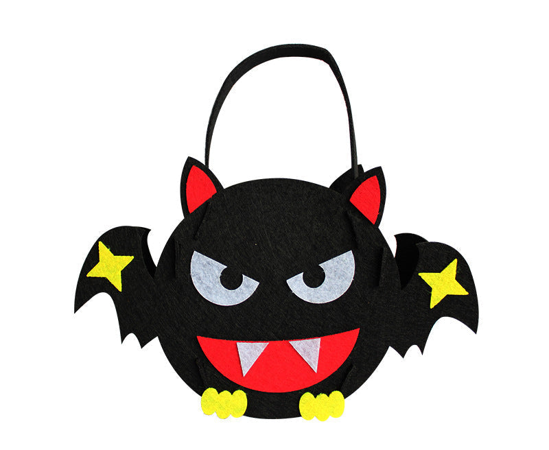 Vilten Snoeptas Knutselset Halloween Pompoen Vleermuis Spookhuis Kinderactiviteit Traktatie Feestje DIY | Sulvida