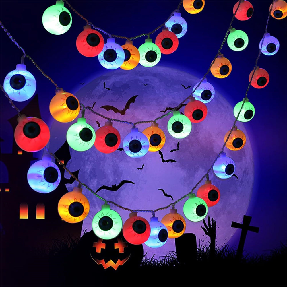 Zonne-energie LED Slingerverlichting 8 Lichtstanden Waterdicht voor Buiten Tuin Terras Feest Halloween Decoratie | Sulvida