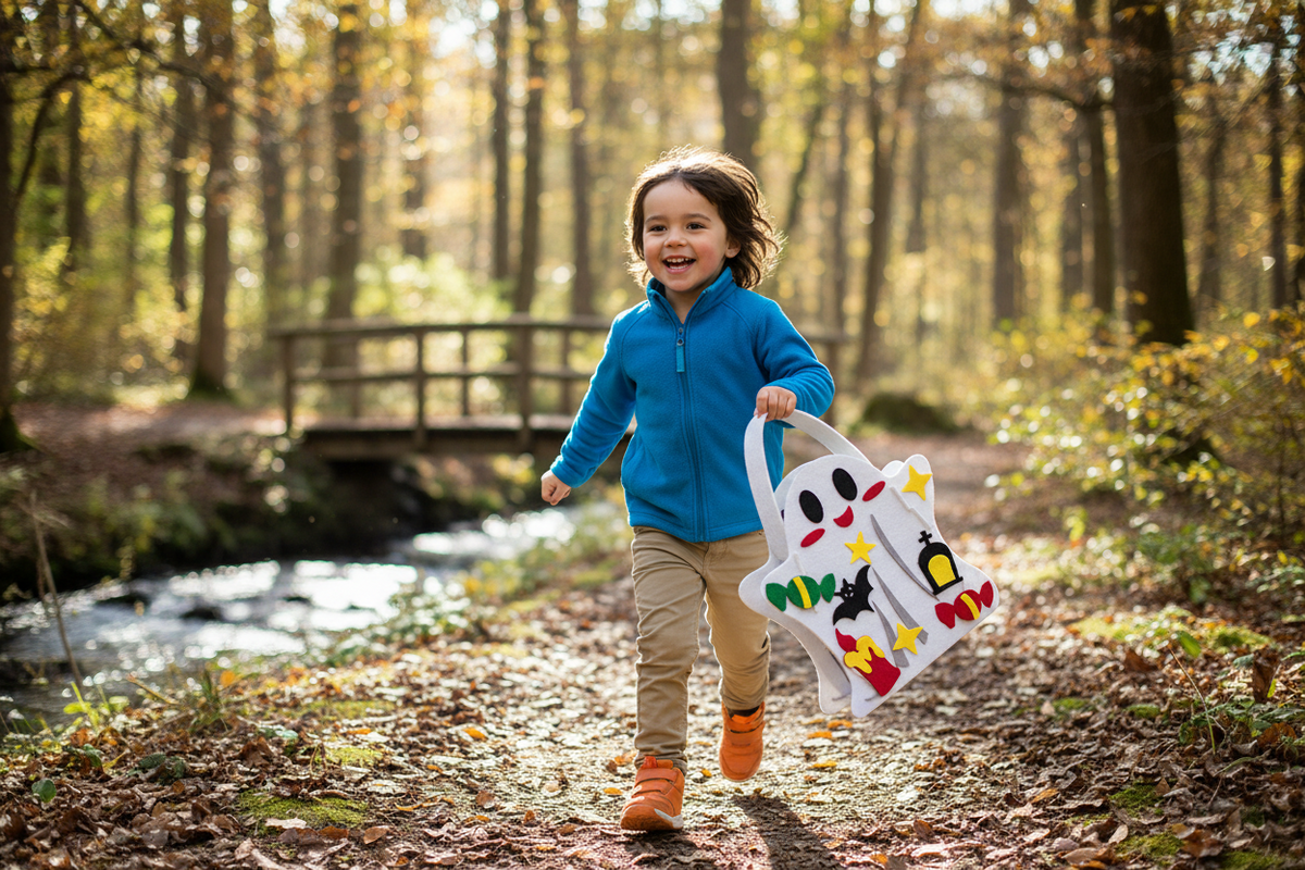 Vilten Snoeptas Knutselset Halloween Pompoen Vleermuis Spookhuis Kinderactiviteit Traktatie Feestje DIY | Sulvida