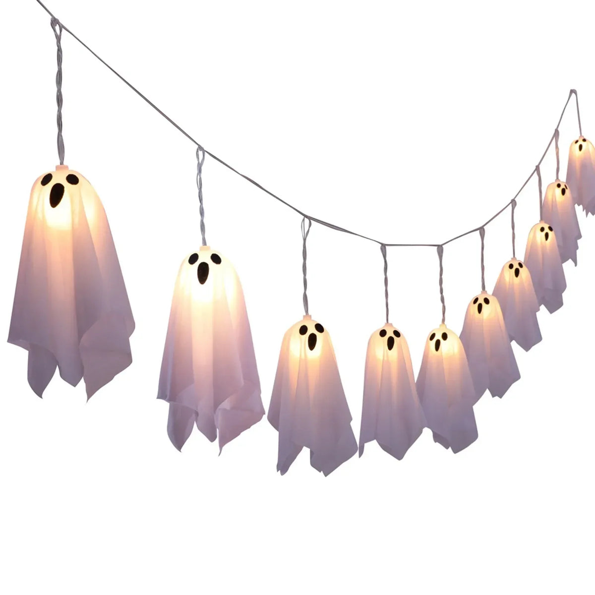Lichtgevende Spook Hangdecoratie met Gloeiend Effect voor Tuin Boom Venster en Halloween Feest Decoratie | Sulvida