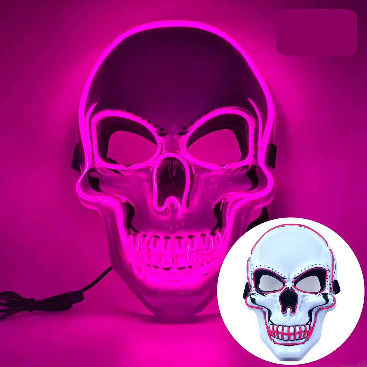 LED Schedel Masker met Lichtgevende Lijnen voor Halloween, Themafeesten, Kostuum en Griezelige Horror Decoratie | Sulvida