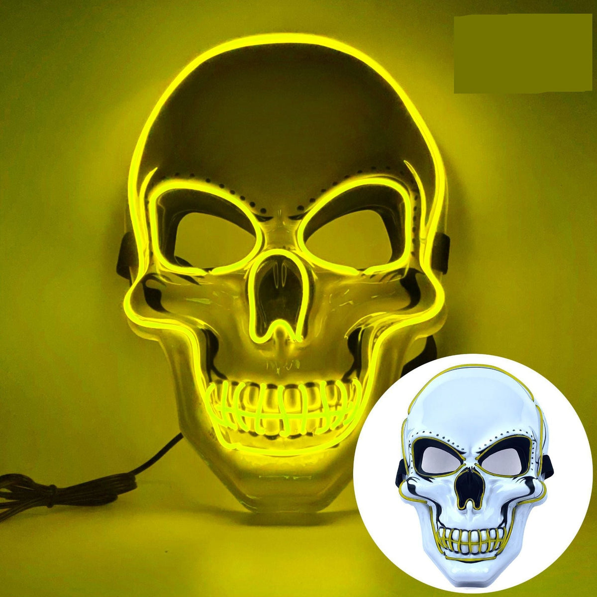 LED Schedel Masker met Lichtgevende Lijnen voor Halloween, Themafeesten, Kostuum en Griezelige Horror Decoratie | Sulvida