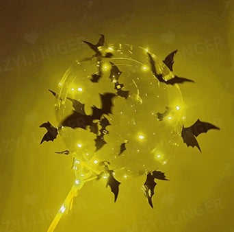 Ballons transparents avec autocollants de chauve-souris – Set de ballons Bobo décoratifs pour fêtes et événements | Sulvida