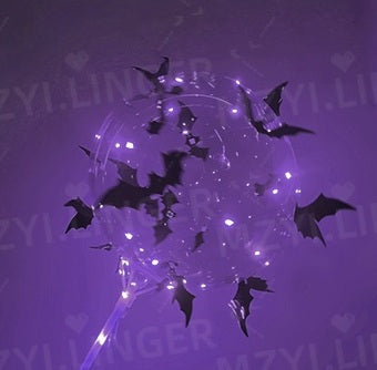 Ballons transparents avec autocollants de chauve-souris – Set de ballons Bobo décoratifs pour fêtes et événements | Sulvida