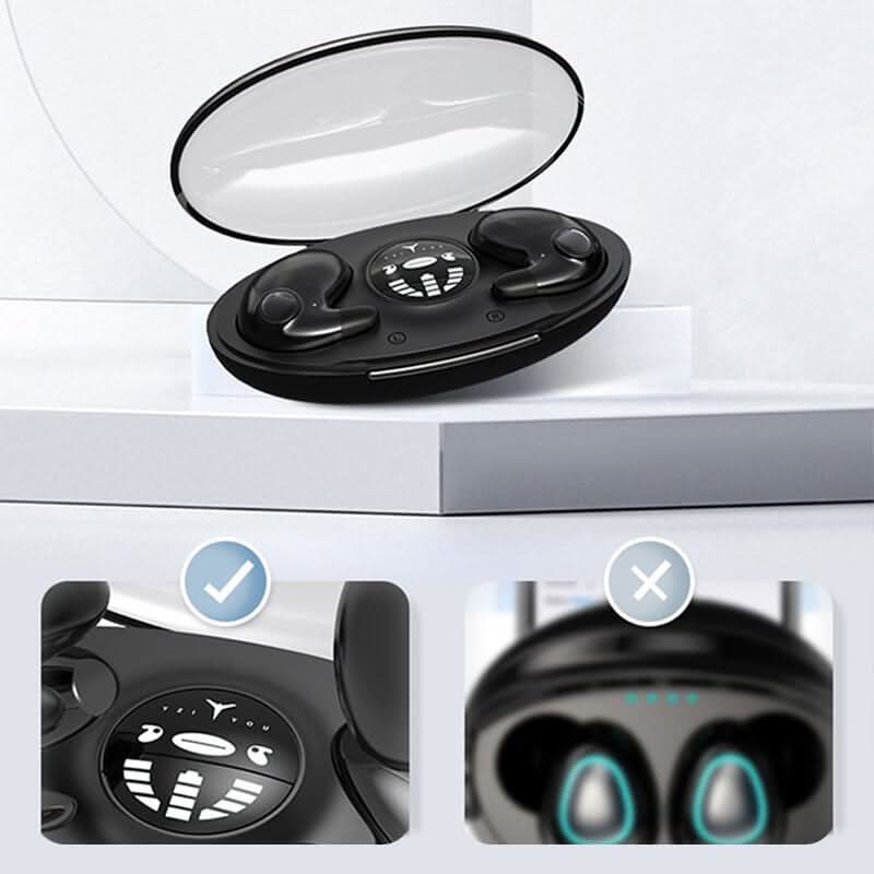 Draadloze Slaap Oordopjes Bluetooth In-Ear Ultracompact Onzichtbaar met Geluidsonderdrukking Comfortabel | Sulvida