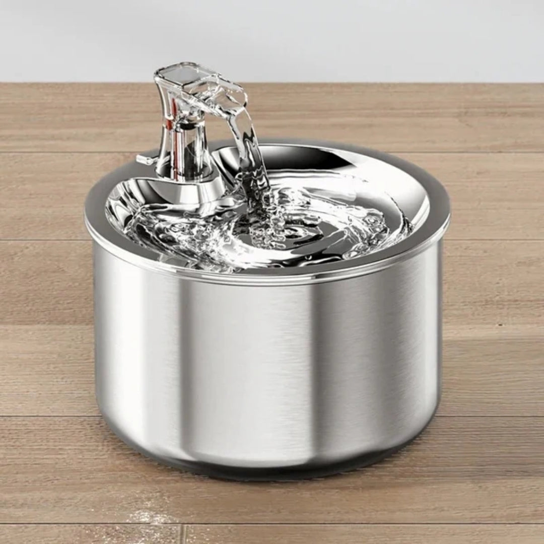 Fontaine pour chats avec détection de mouvement et système de filtration à 4 couches – Abreuvoir en acier inoxydable de 2 litres pour chats et chiens | Sulvida