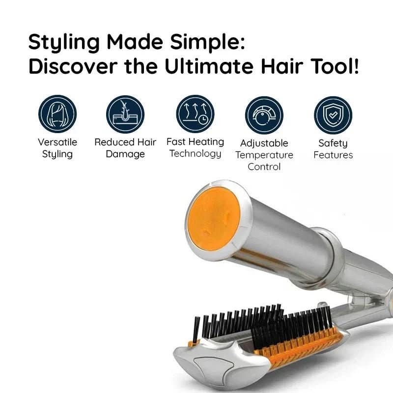 Roterende Haarstyler 2-in-1 Styling Borstel voor Krullen en Volume | Sulvida