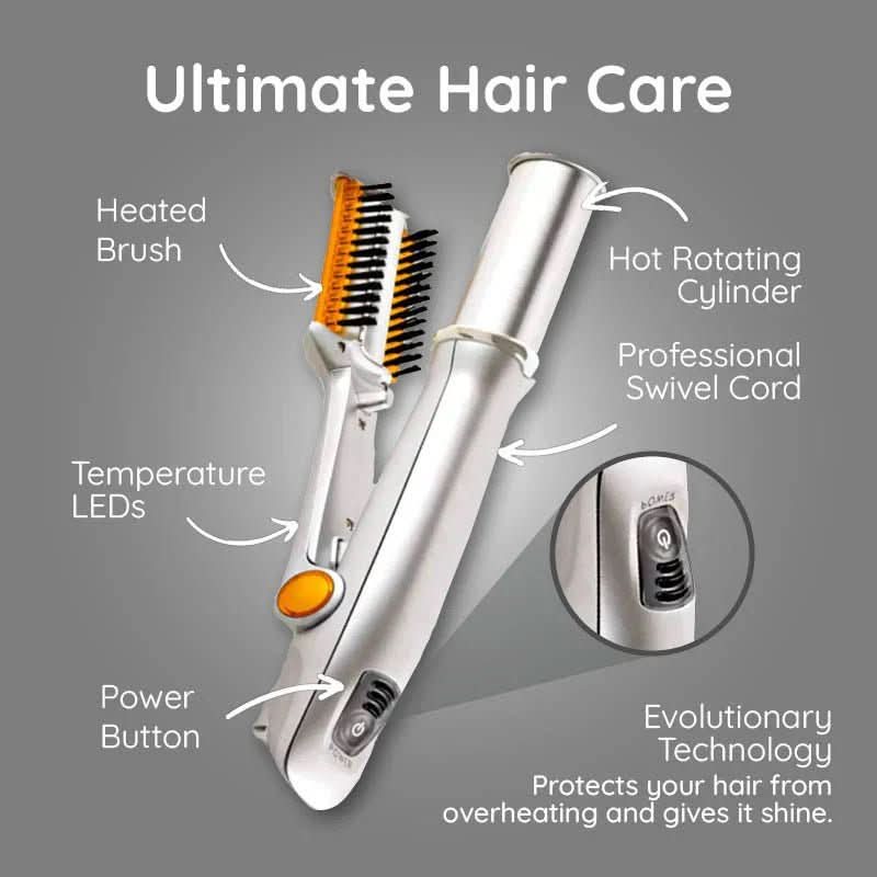 Roterende Haarstyler 2-in-1 Styling Borstel voor Krullen en Volume | Sulvida