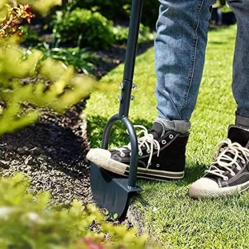 Handbedienbare Grasstekker Halvemaanvorm Getand voor Strakke Gazonranden Tuinen Perken Paden Graskantsteker | Sulvida