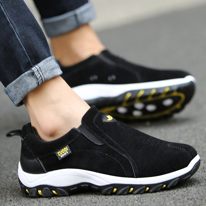 Comfortabele Wandelschoenen voor Heren – Outdoor Instappers met Antislipzool en Hoge Steun voor Lange Wandelingen en Reizen | Sulvida