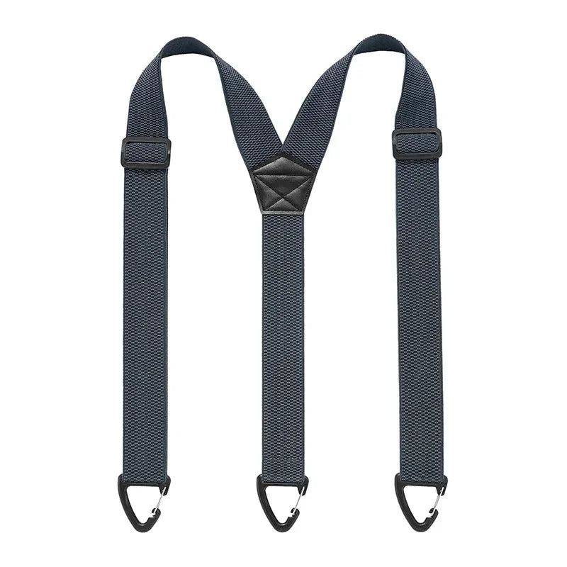 Bretelles pour homme en X réglables, clips métalliques, largeur 3,5 cm, noir, blanc, bleu marine, gris foncé, kaki, marron, élégantes | Sulvida