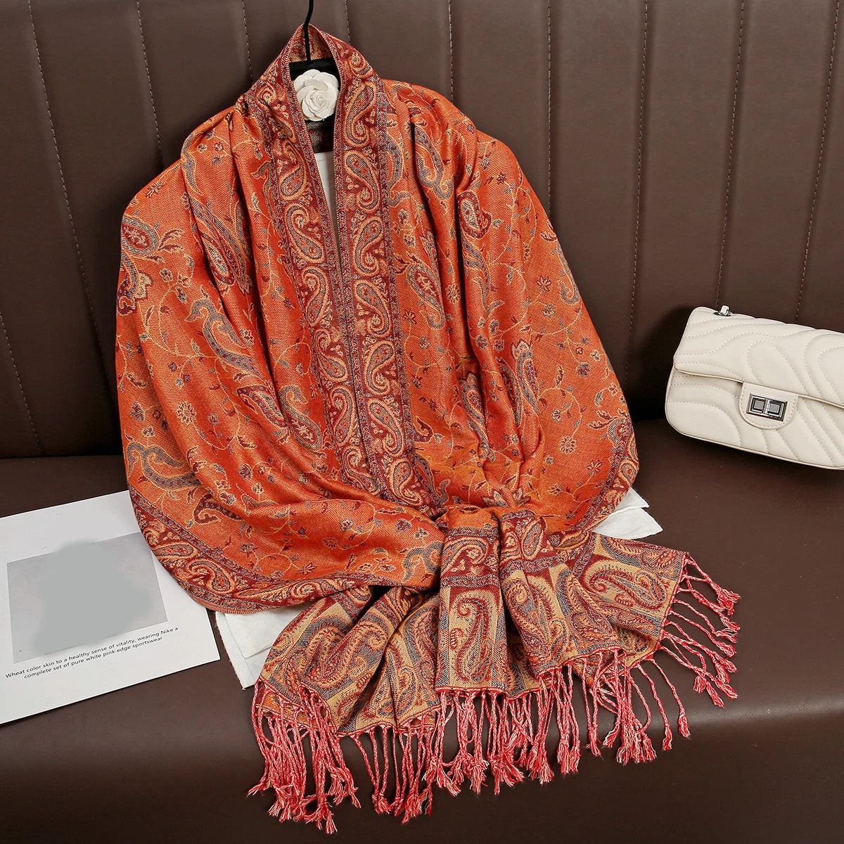 Kasjmier-gevoel Dames Sjaal 70×190 cm Polyester Warme Herfst Winter Omslagdoek Fashion Stola Accessoire | Sulvida