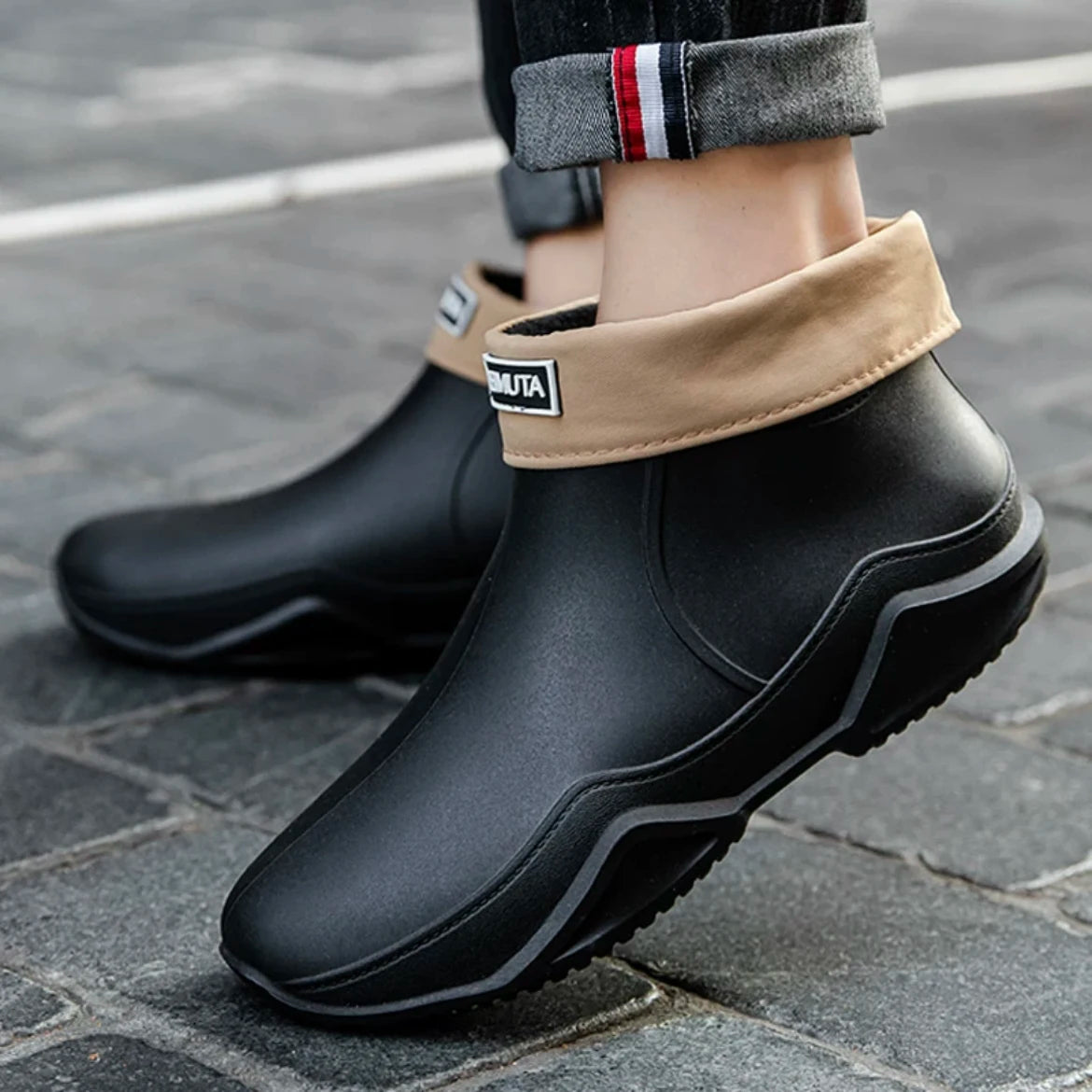 Waterdichte Enkellaarzen Dames Heren Antislip Regenlaarzen PVC Gekleurd Unisex Seizoenbestendig Tuinschoenen | Sulvida