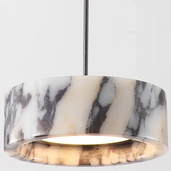 Hanglamp Marmer met IJzeren Fitting – Sfeervol LED Licht voor Slaapkamer Woonkamer Studeerkamer Eetkamer | Sulvida