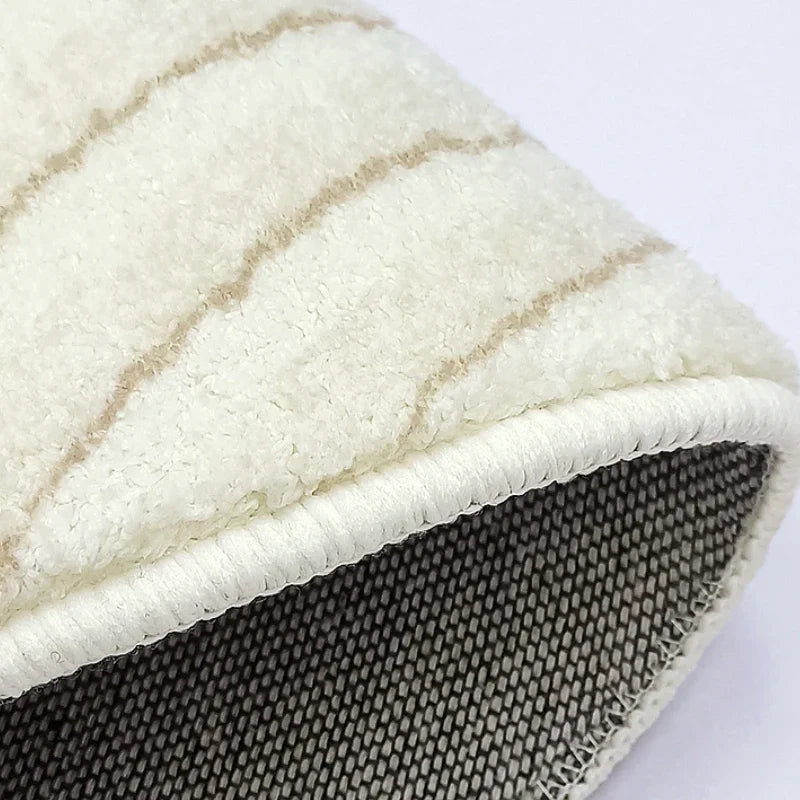 Rond Vloerkleed Geometrisch Patroon Modern Antislip Waterafstotend Zachte Structuur Woonkamer Slaapkamer Hal | Sulvida