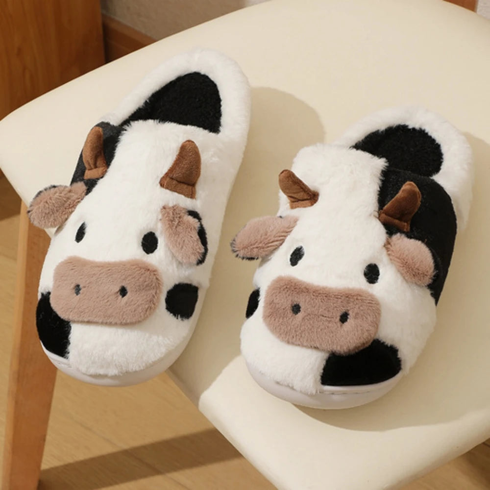 Pluche Huispantoffels met Antislipzool Warme Sloffen Winter Unisex Comfortabel Koppels Binnenschoenen | Sulvida