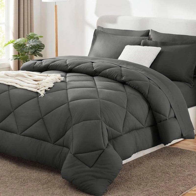 Winterdekbed Polyester Kingsize Effen Zacht Warm Dekbed Sprei Machinewasbaar Slaapkamer Deken Bedtextiel | Sulvida