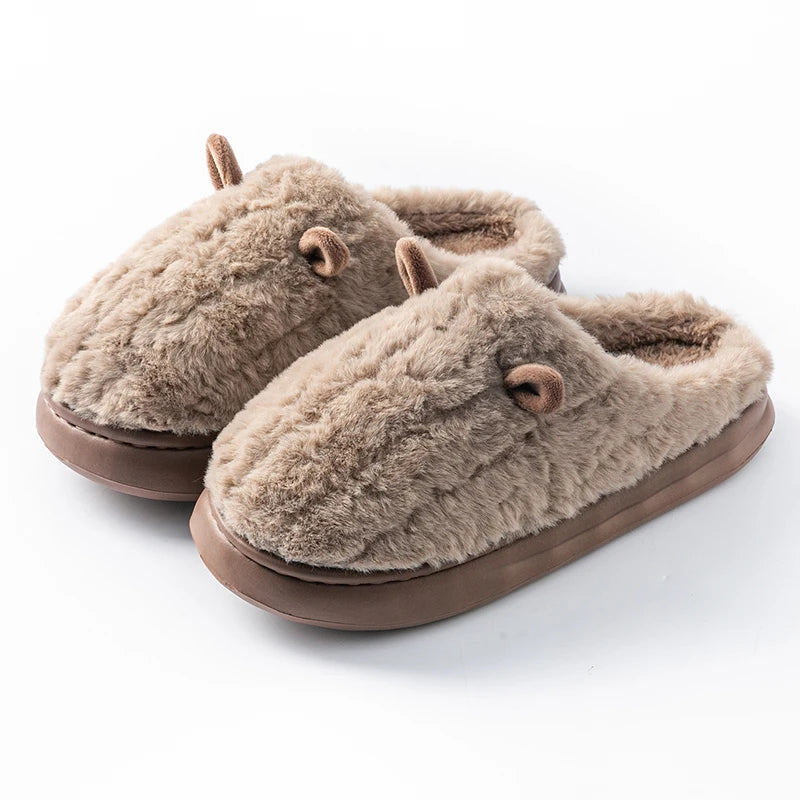 Pluche Huisslippers Gesloten Teen Dames & Heren Cartoon Antislip Zachte Zool Warm Sloffen Winterschoenen | Sulvida