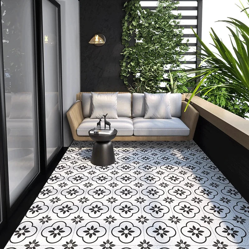 Antislip Vloerkleed PVC Leer 100x200 cm Wasbaar Binnentapijt Keuken Entree Woonkamer Geometrisch Design | Sulvida