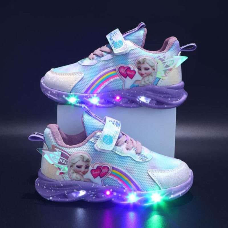 LED Kinder Sneakers met Verlichte Zool – Glitter Sportschoenen voor Meisjes met Bewegingssensor en Kleurrijke Lichteffecten | Sulvida