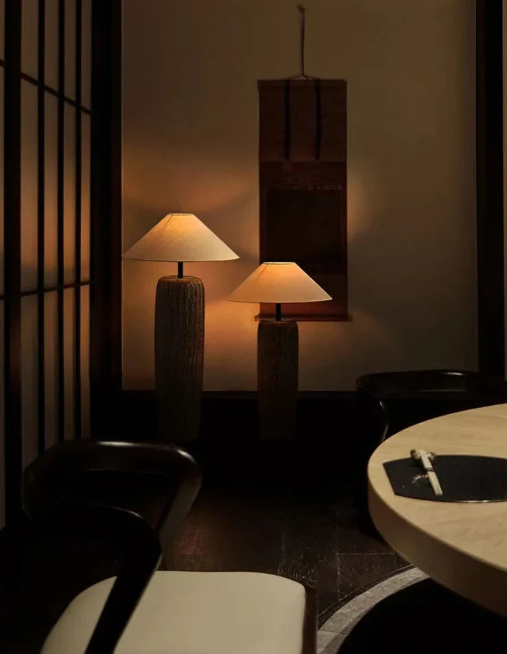 Keramische Staande Lamp Wabi-Sabi Stijl Warm Licht Woonkamer Lounge Japans Design Sfeerverlichting Vloerlamp | Sulvida